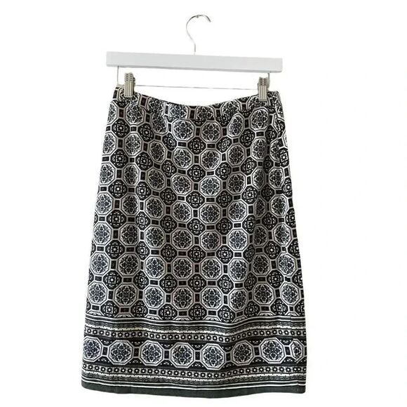 Max Studio Women’s Elastic Waist Geometric Pattern Pencil Skirt SZ S - Picture 2 of 7
